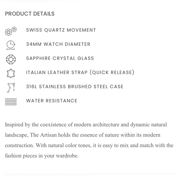 Maven Black Watch with Brass Detail - Picture 8 of 8